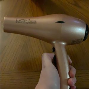 Rose gold hair dryer with diffuser